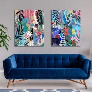 Set Tablou Canvas Abstract Jungle