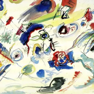 Tablou canvas First Abstract Watercolor Vasili Kandinski
