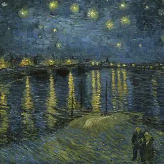 Tablou canvas Starry Night II Vincent van Gogh 70x50 cm